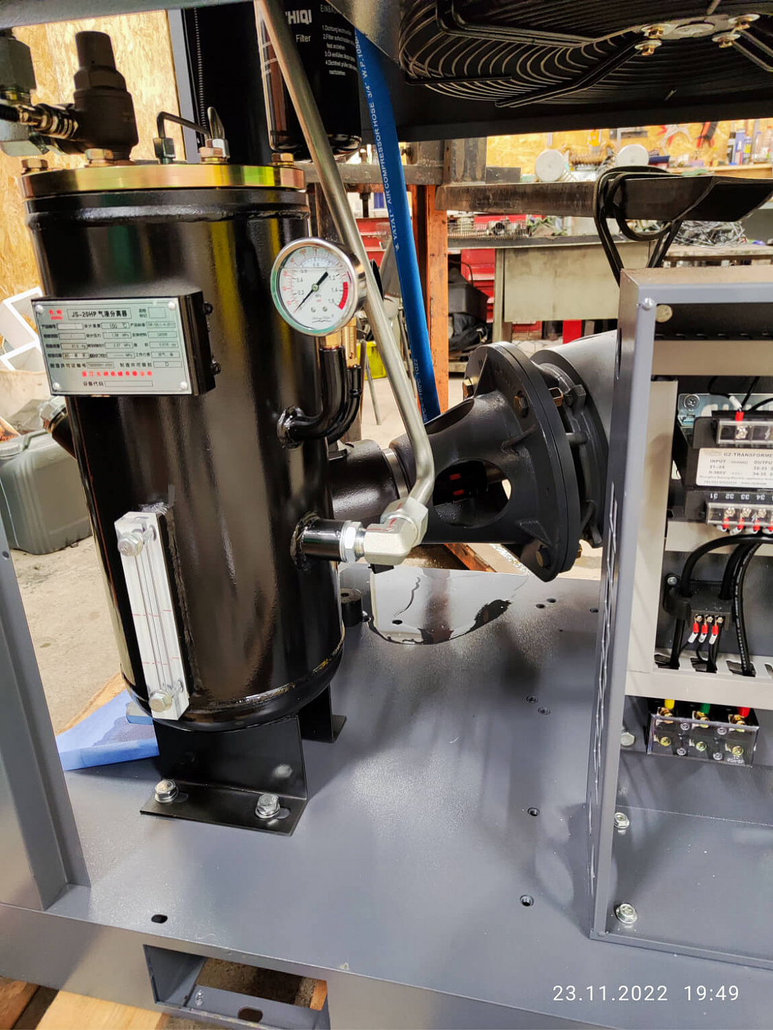 Delivery and start-up of screw compressor URSAIR SP 20-10 for 15 kW 