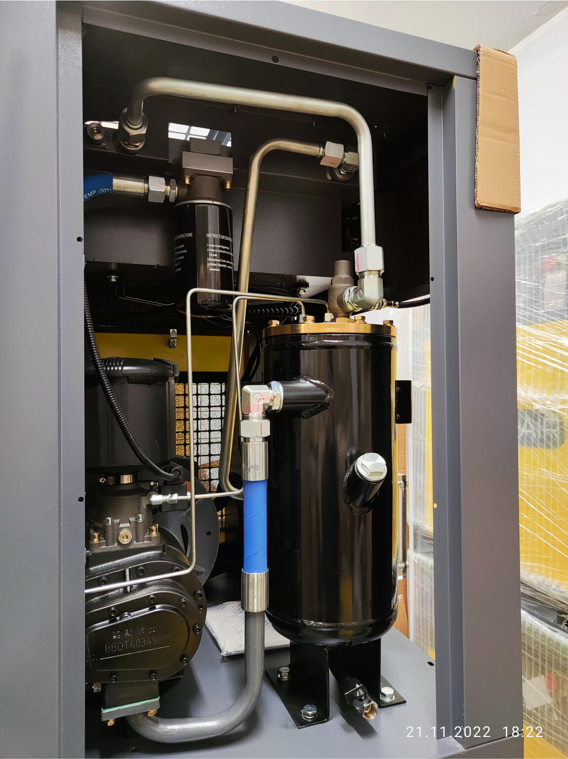 Delivery and start-up of screw compressor URSAIR SP 20-10 for 15 kW 