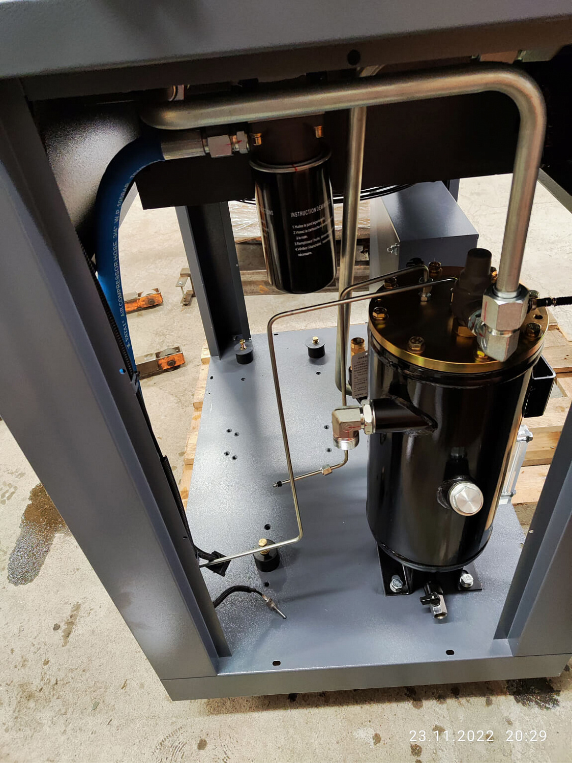 Delivery and start-up of screw compressor URSAIR SP 20-10 for 15 kW 